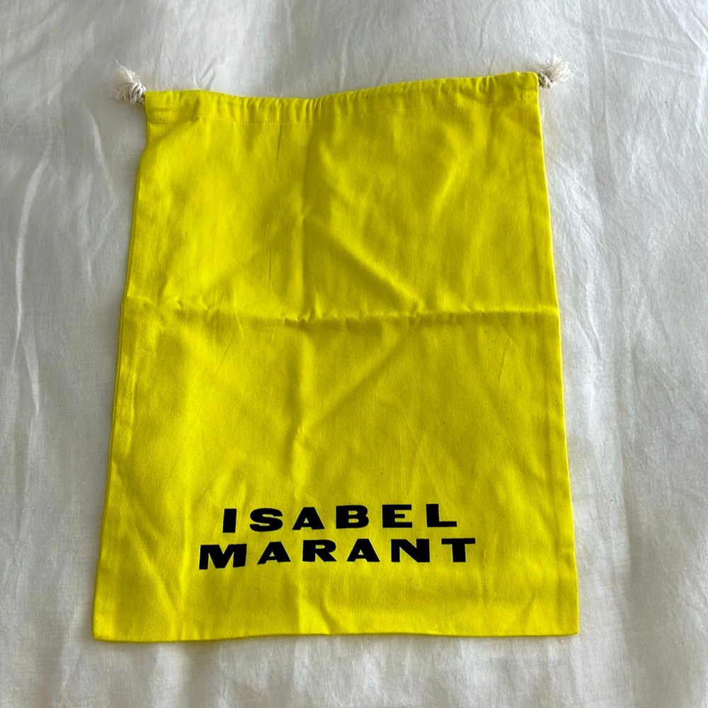 Isabel Marant Yellow Drawstring Shoe Bag / Dust Bag